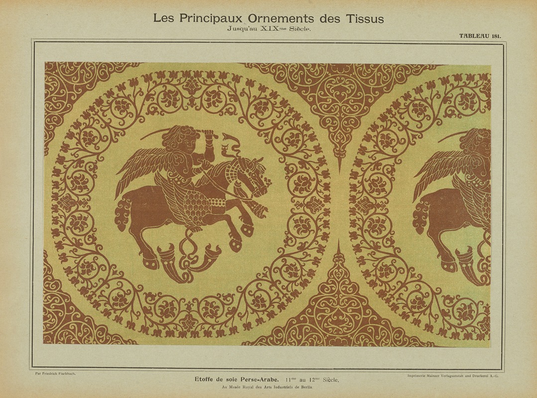 Friedrich Fischbach - Les principaux ornaments des tissus jusqu’au XIXme siècle Pl.19