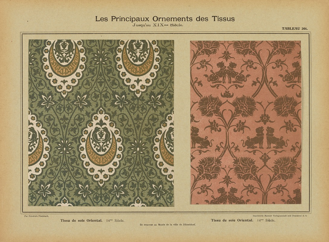 Friedrich Fischbach - Les principaux ornaments des tissus jusqu’au XIXme siècle Pl.39