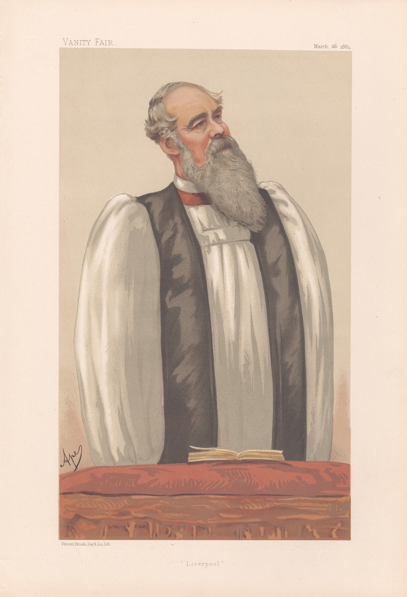 Carlo Pellegrini - Clergy. ‘Liverpool’. Rev. John Charles Ryle, Bishop of Liverpool. 26 March 1881