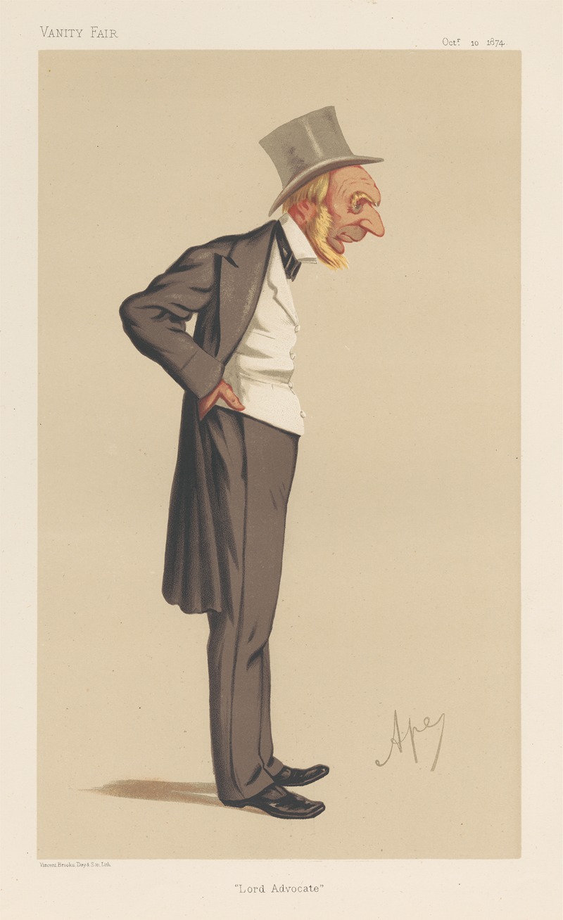 Carlo Pellegrini - Legal; ‘Lord Advocate’, Edward Strathearn Gordon, October 10, 1874