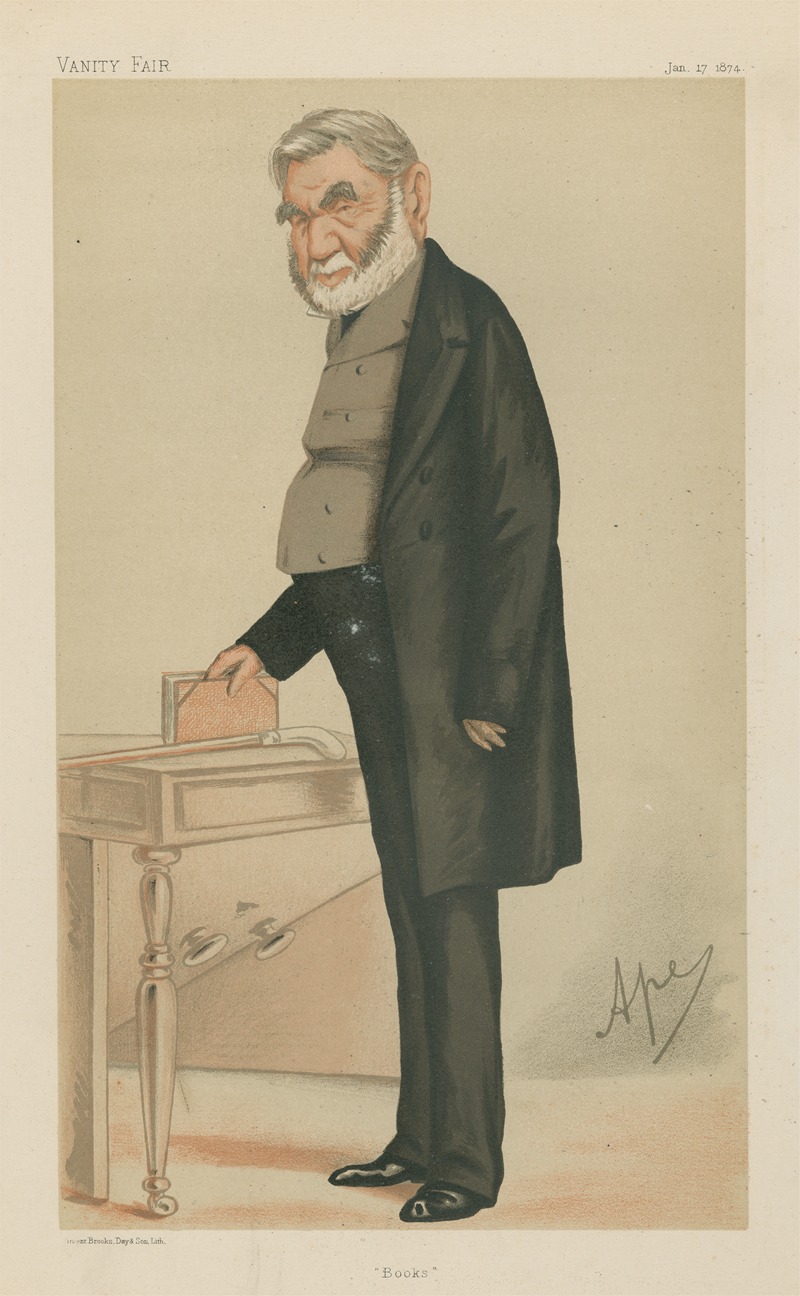 Carlo Pellegrini - Literary; ‘Books’, Sir Anthony Panizzi, January 17, 1874