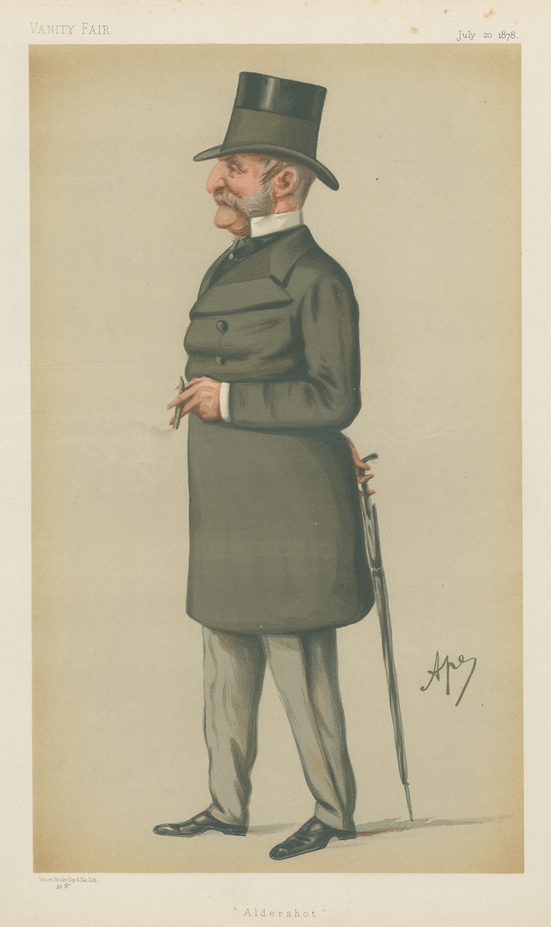 Carlo Pellegrini - Military and Navy; ‘Aldershot’, General Sir Thomas Montagu Steele, July 20, 1878