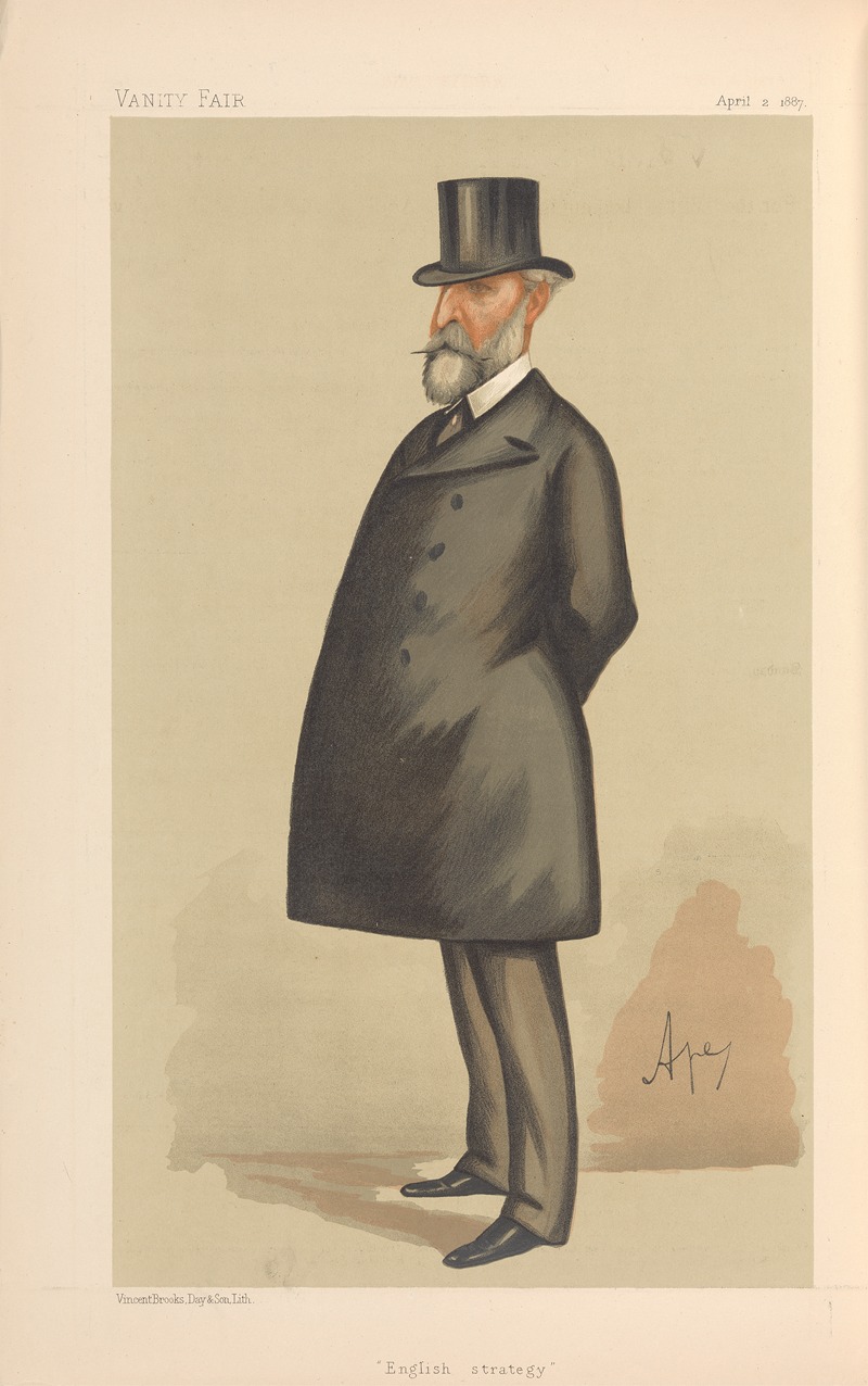 Carlo Pellegrini - Military and Navy; ‘English Strategy’, Lieutenant-General Sir Edward Bruce Hamley, August 2, 1887