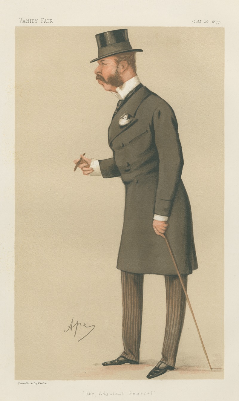 Carlo Pellegrini - Military and Navy; ‘The Adjutant General’, General Sir Charles Henry Ellice, October 20, 1877
