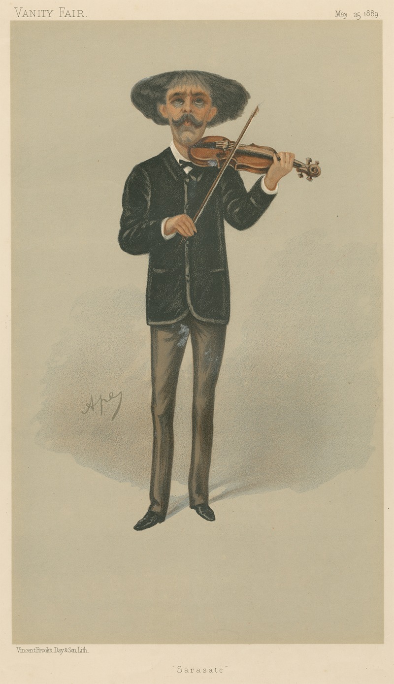 Carlo Pellegrini - Musicians; ‘Sarasate’, Senor Palbo Martin Meliton Sarasate, May 25, 1889