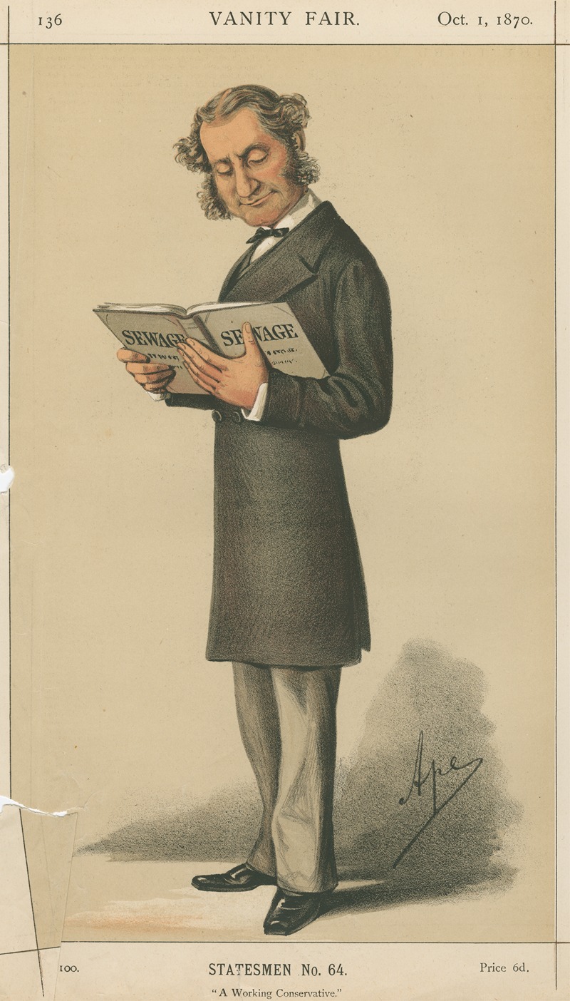 Carlo Pellegrini - Politicians – ‘A Working Conservative’. Lord Robert Montagu. 1 October 1870