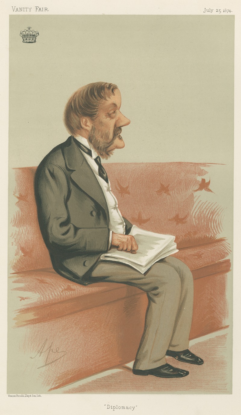 Carlo Pellegrini - Politicians – ‘Diplomacy’. James Howard Harris, Earl of Malmesbury. 25 July 1874