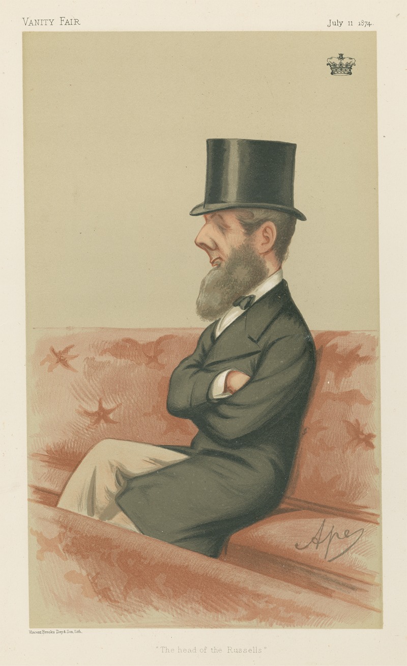 Carlo Pellegrini - Royalty; ‘The Head of the Russells’, The Duke of Bedford, July 11, 1874
