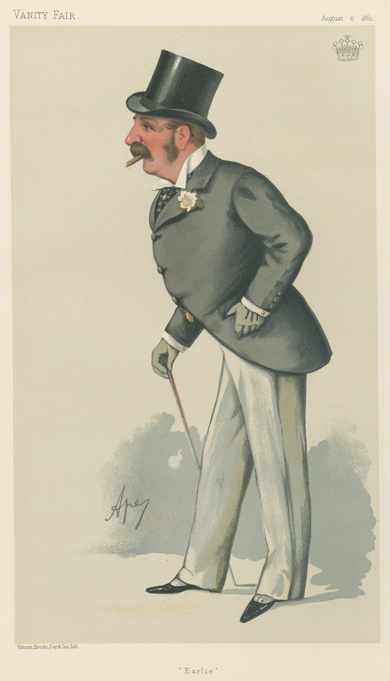 Carlo Pellegrini - Turf Devotees; ‘Earlie’, The Earl of Clonmell, August 6, 1881