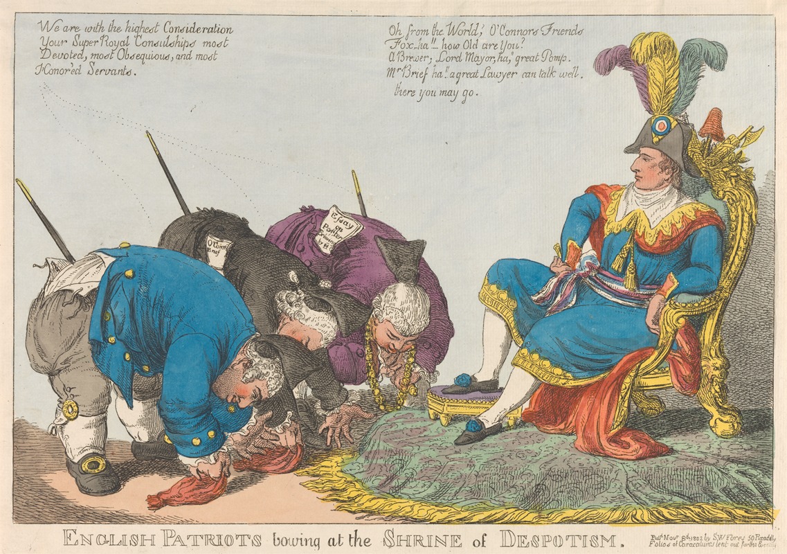 Charles Williams - English Patriots Bowing at the Shrine of Despotism