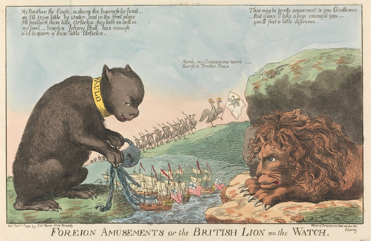 Charles Williams - Foreign Amusements or the British Lion on the Watch