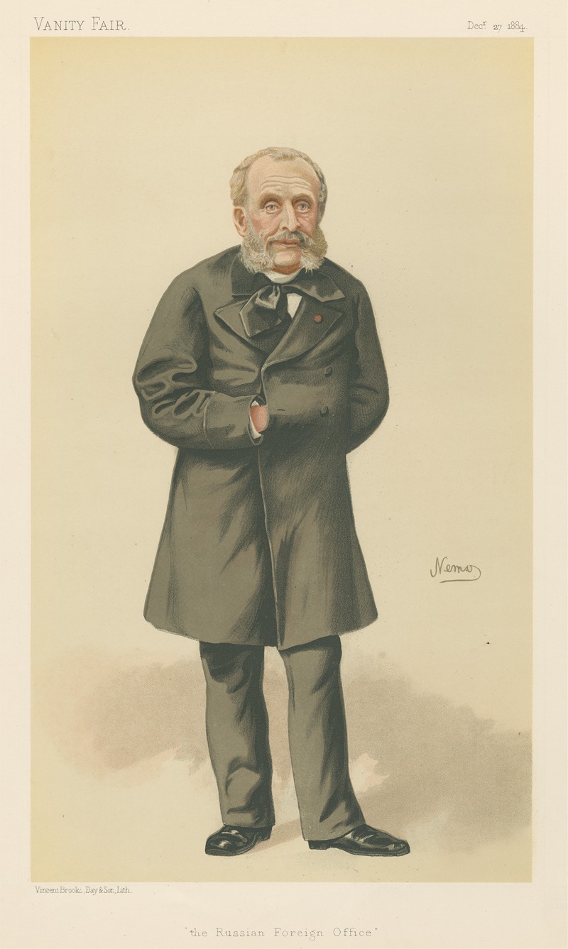 Constantine von de Grimm - Vanity Fair: Politicians – ‘the Russian Foreign Office’. Monsieur de Giers. December 27, 1884