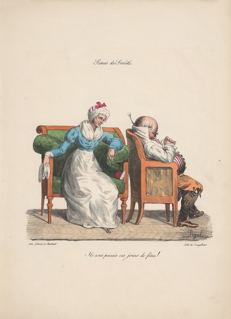Edmé Jean Pigal - Recueil des scènes familières, et de société de Paris Pl.15