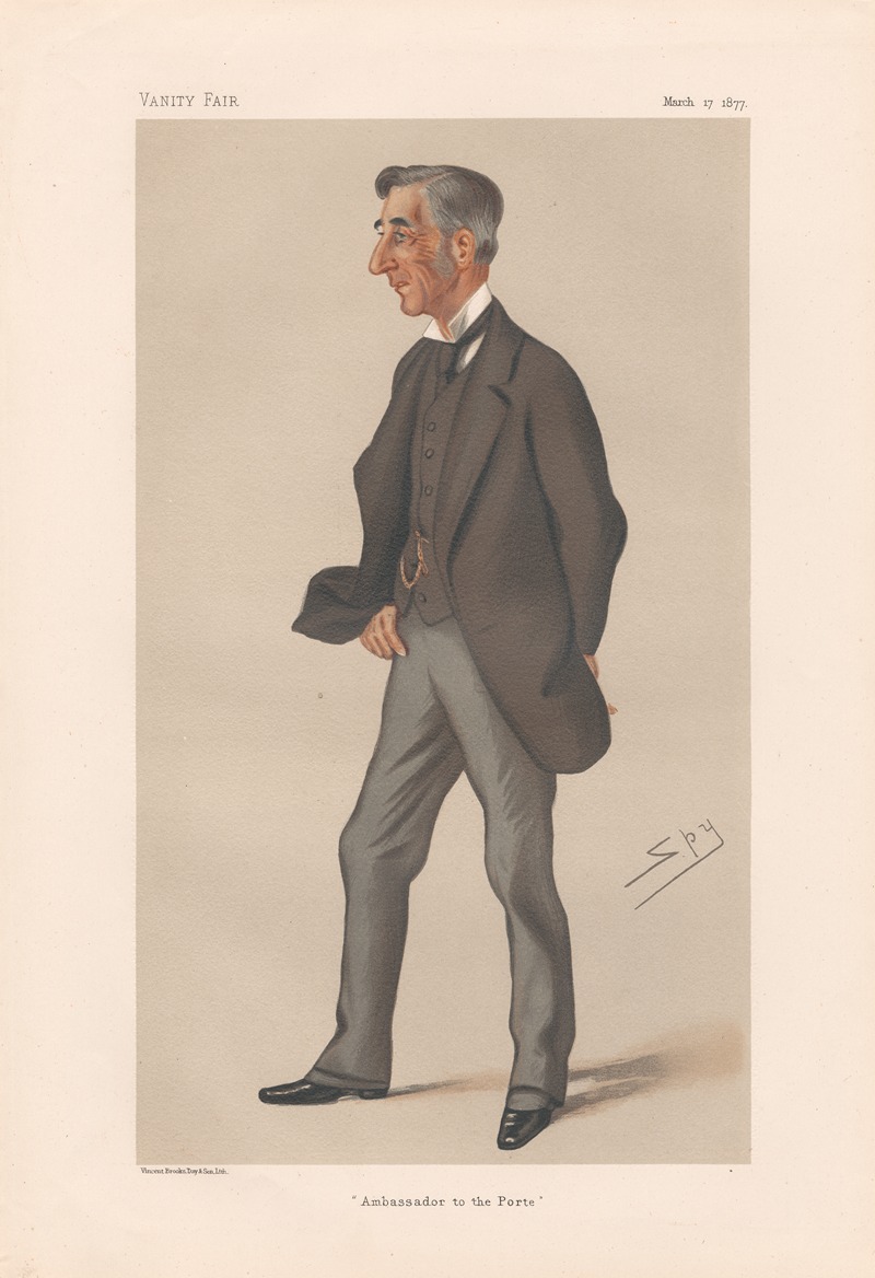 Leslie Matthew Ward - Ambassador to the Porte – The Rt. Hon. Sir Henry George Elliot. 17 March 1877