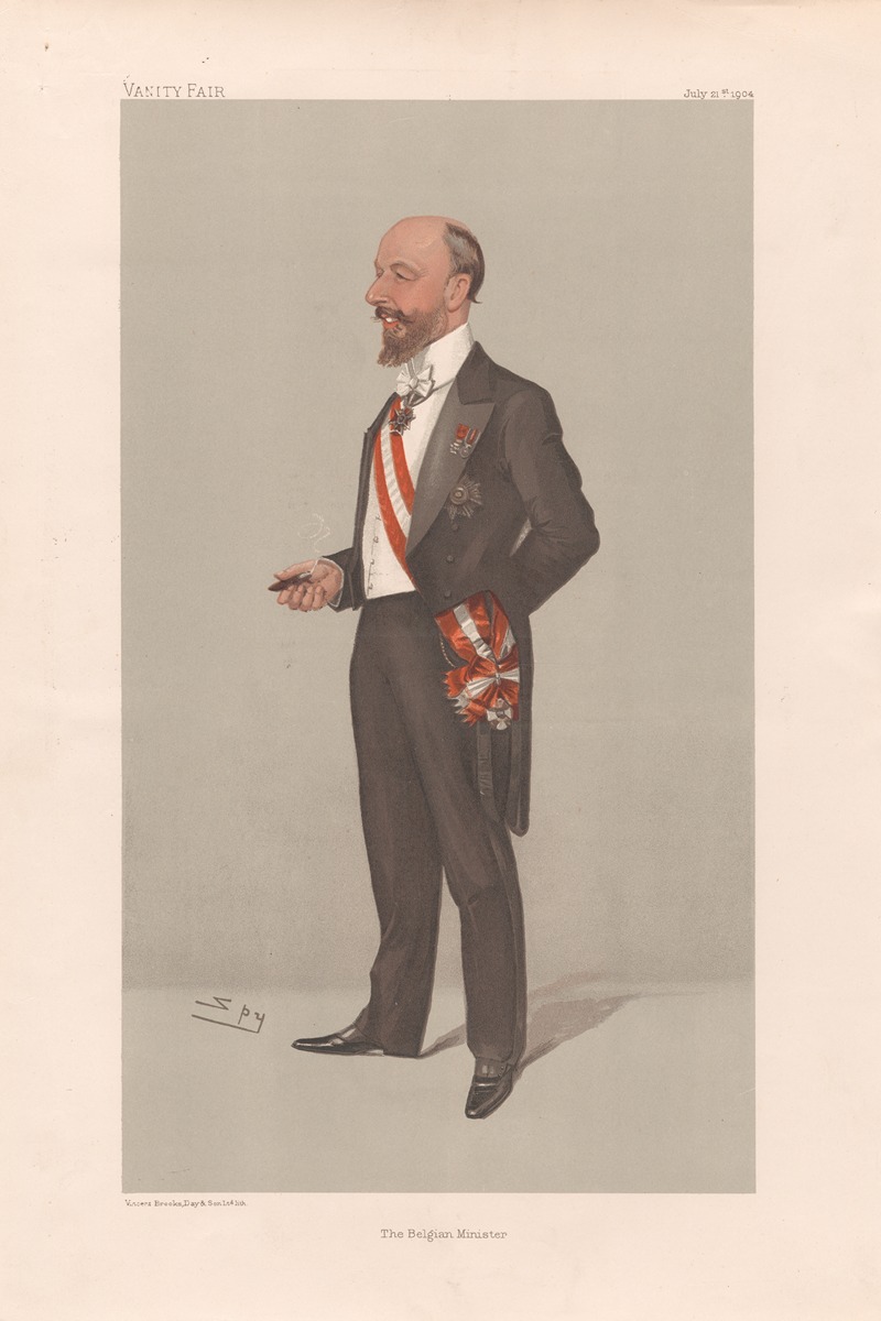 Leslie Matthew Ward - Ambassadors to England; The Belgian Minister, Count Charles De La Laing, 21 July 1904