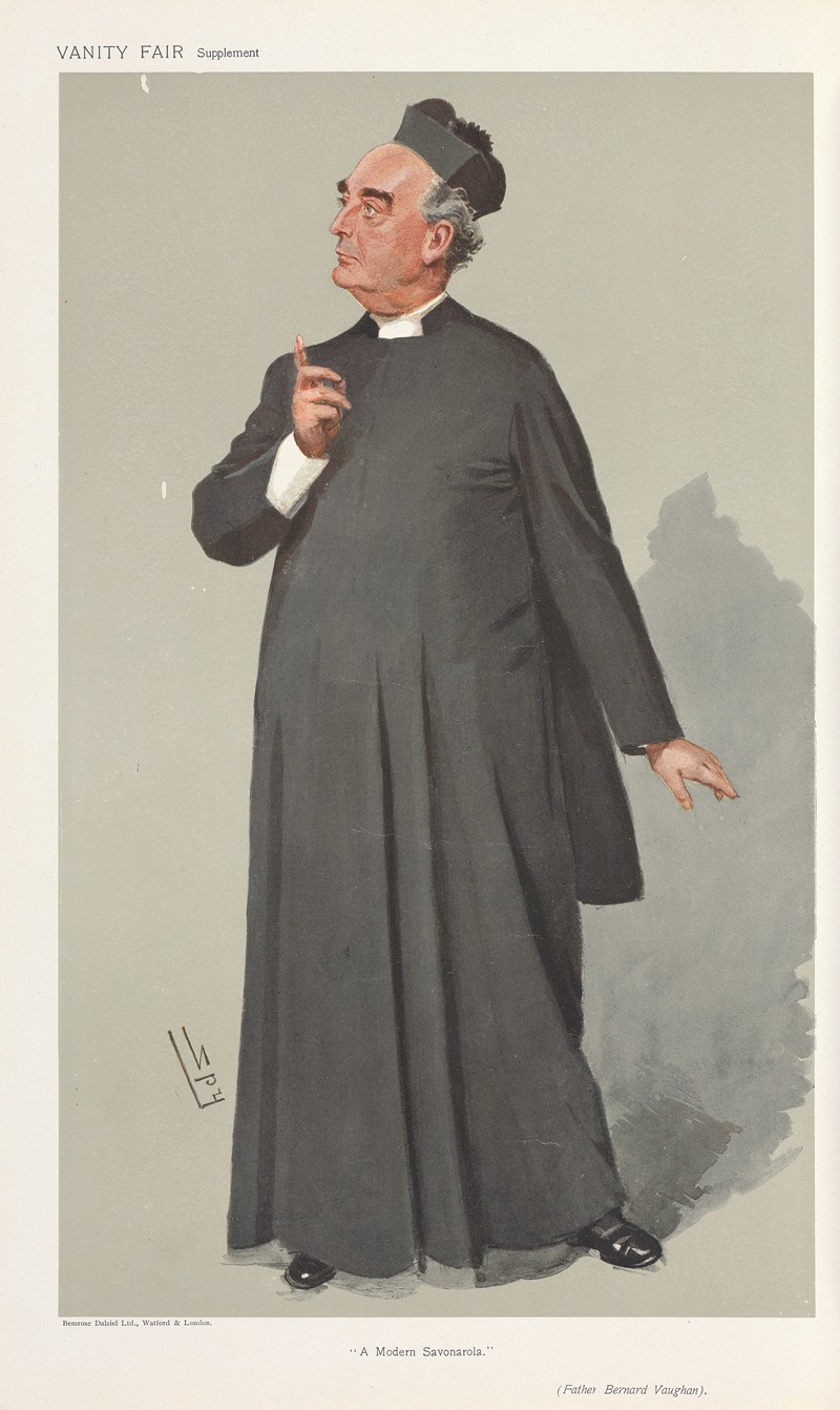 Leslie Matthew Ward - Clergy. ‘A Modern Savonarolo’. Father Bernard Vaughan. 30 January 1907