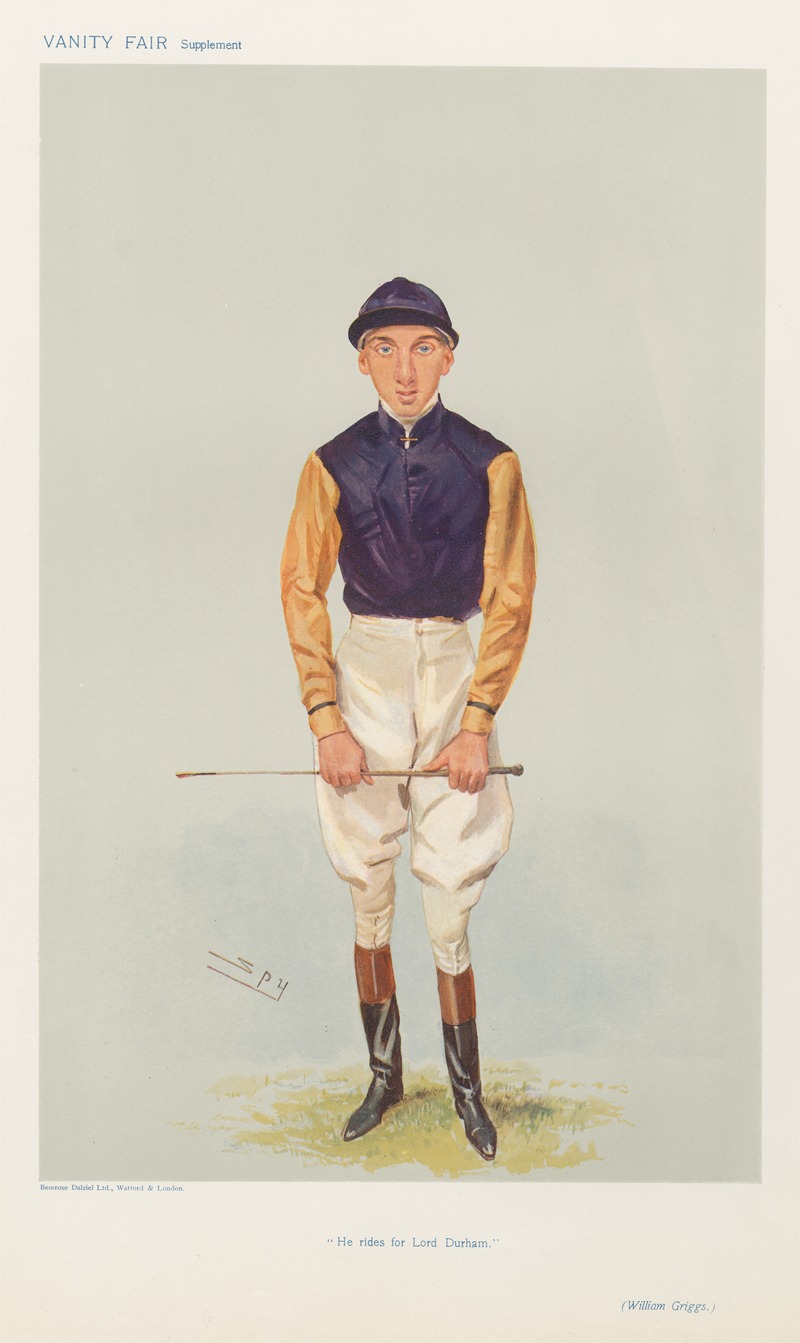 Leslie Matthew Ward - Jockeys; ‘He Rides for Lord Durham’, William Griggs, November 28, 1896