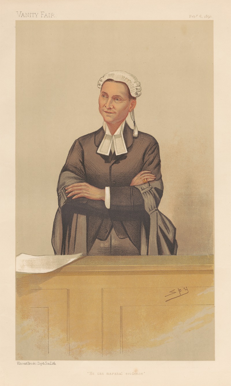 Leslie Matthew Ward - Legal; ‘He can Marshal Evidence’, Charles Willie Mathews, February 6, 1892