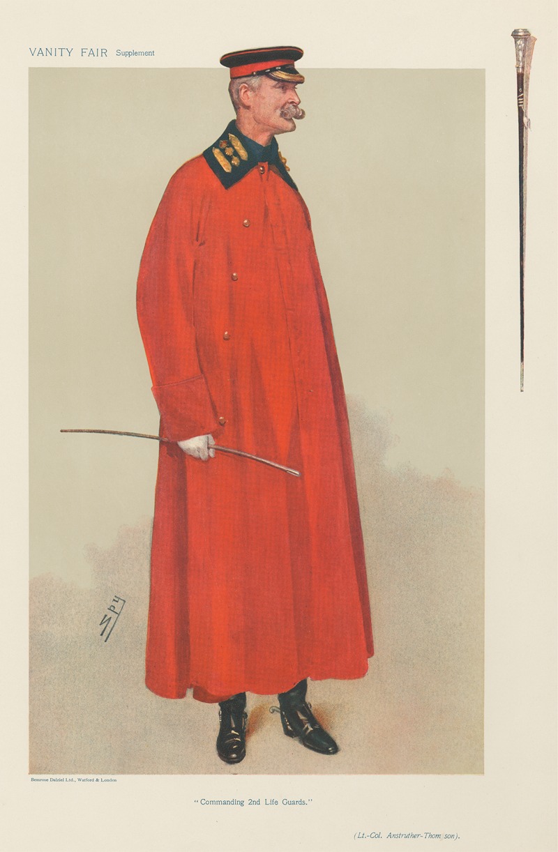 Leslie Matthew Ward - Military and Navy; ‘Commanding 2nd Life Guards’, Lieutenent Colonel Anstruther Thompson