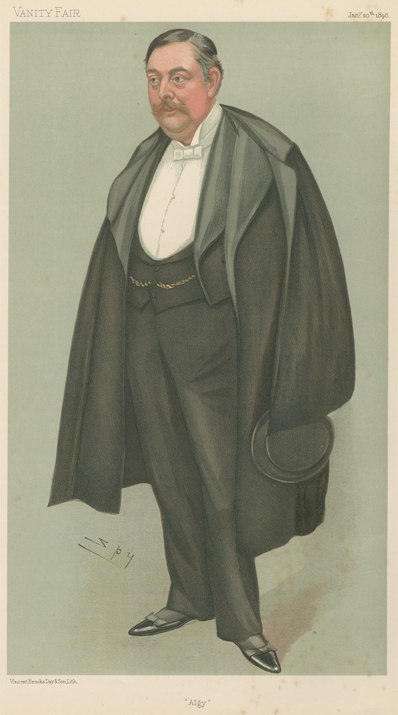 Leslie Matthew Ward - Newspapermen; ‘Algy’, The Hon. Algernon Henry Bourke, Januray 20, 1898