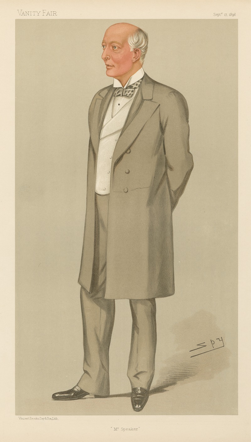 Leslie Matthew Ward - Politicians – ‘Mr. Speaker’. The Rt. Hon. William Court Gully. September 17, 1896