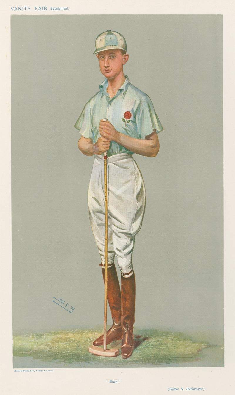 Leslie Matthew Ward - Polo Players – ‘Buck’. Mr. Walter S. Buckmaster. 4 September 1907
