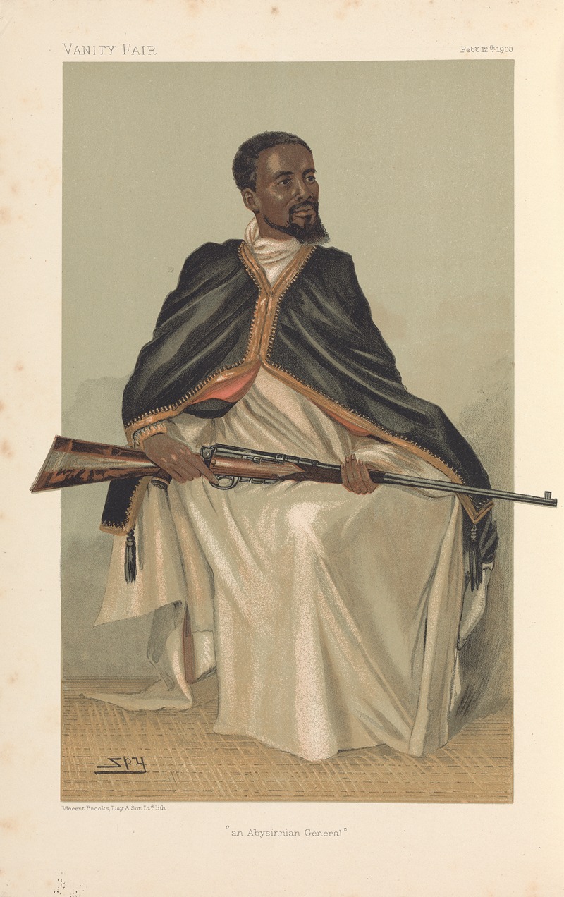 Leslie Matthew Ward - Royalty; ‘An Abysinnian General’, H.H. Ras Makunan, February 12, 1903