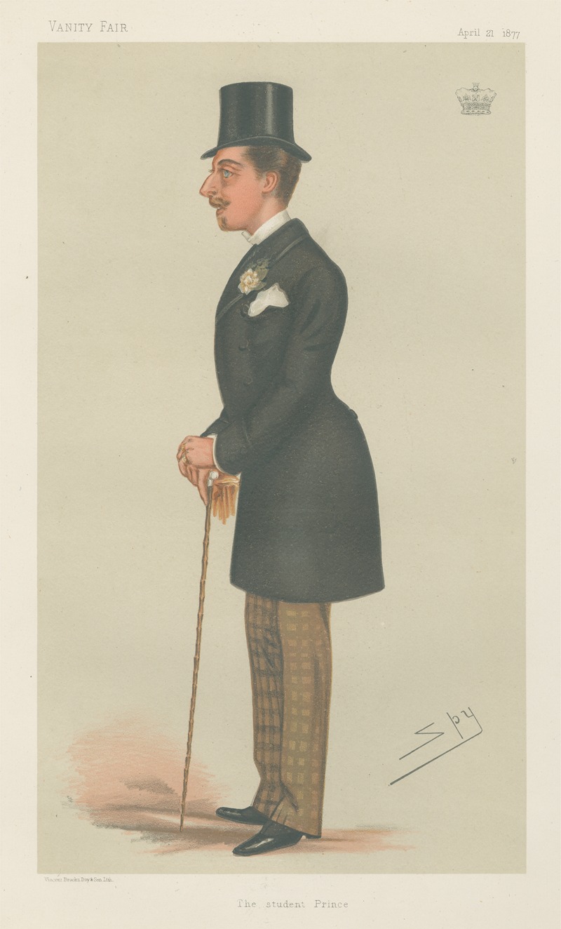 Leslie Matthew Ward - Royalty; ‘The Student Prince’, H.R.H. Prince Leopold, April 21, 1877