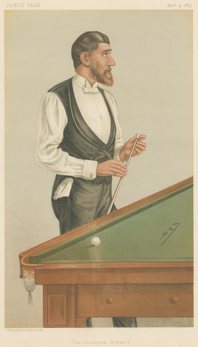 Leslie Matthew Ward - Sports, Miscellaneous Billiards; ‘The Champion Roberts’, Mr. John Roberts, Jr., April 4, 1885