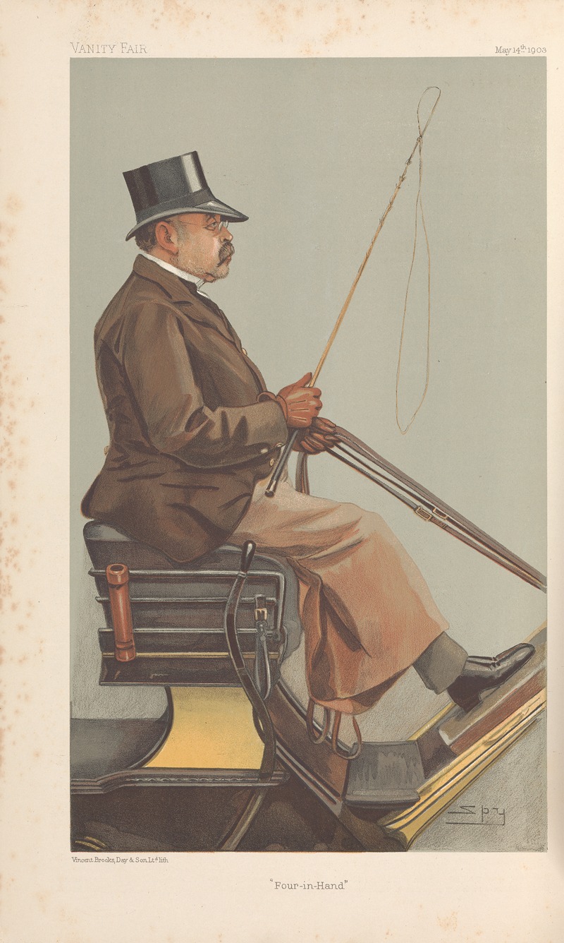 Leslie Matthew Ward - Sports, Miscellaneous; Carriages; ‘Four-in-hand’, Baron Adolph Wilhelm Deichman, May 14, 1903