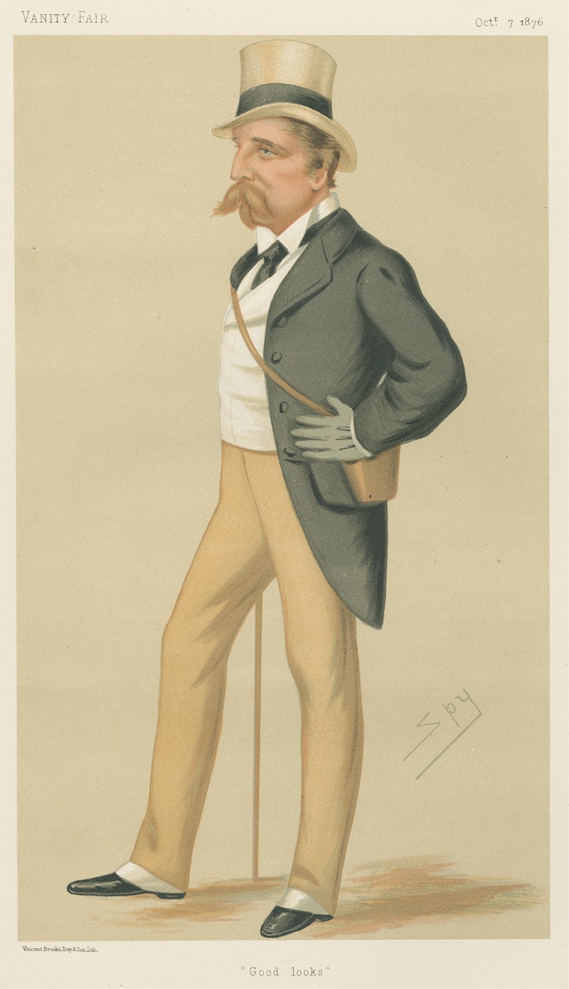 Leslie Matthew Ward - Turf Devotees; ‘Good Looks’, Viscount Cole, October 7, 1876