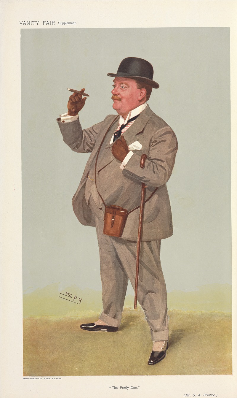 Leslie Matthew Ward - Turf Devotees; ‘The Portly One’, Mr. G. A. Prentice, June 19, 1907