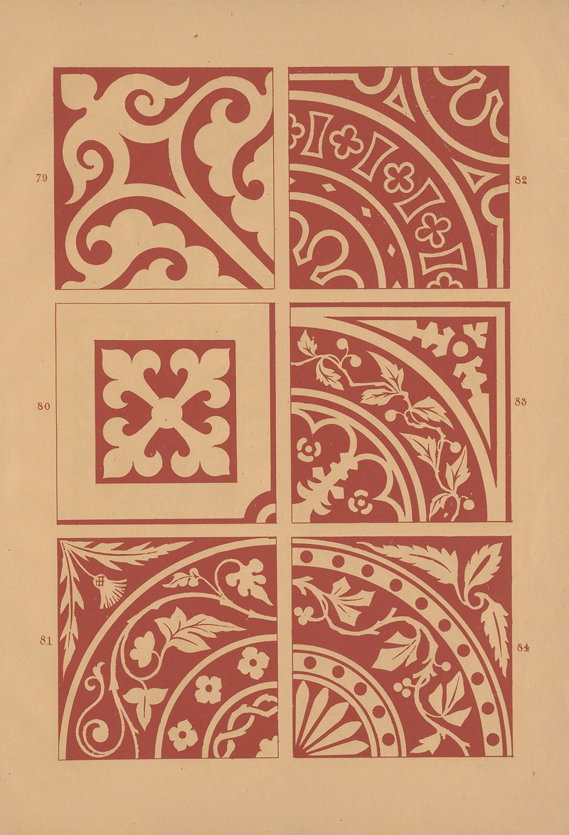 Owen Jones - Examples of encaustic tiles Pl.13