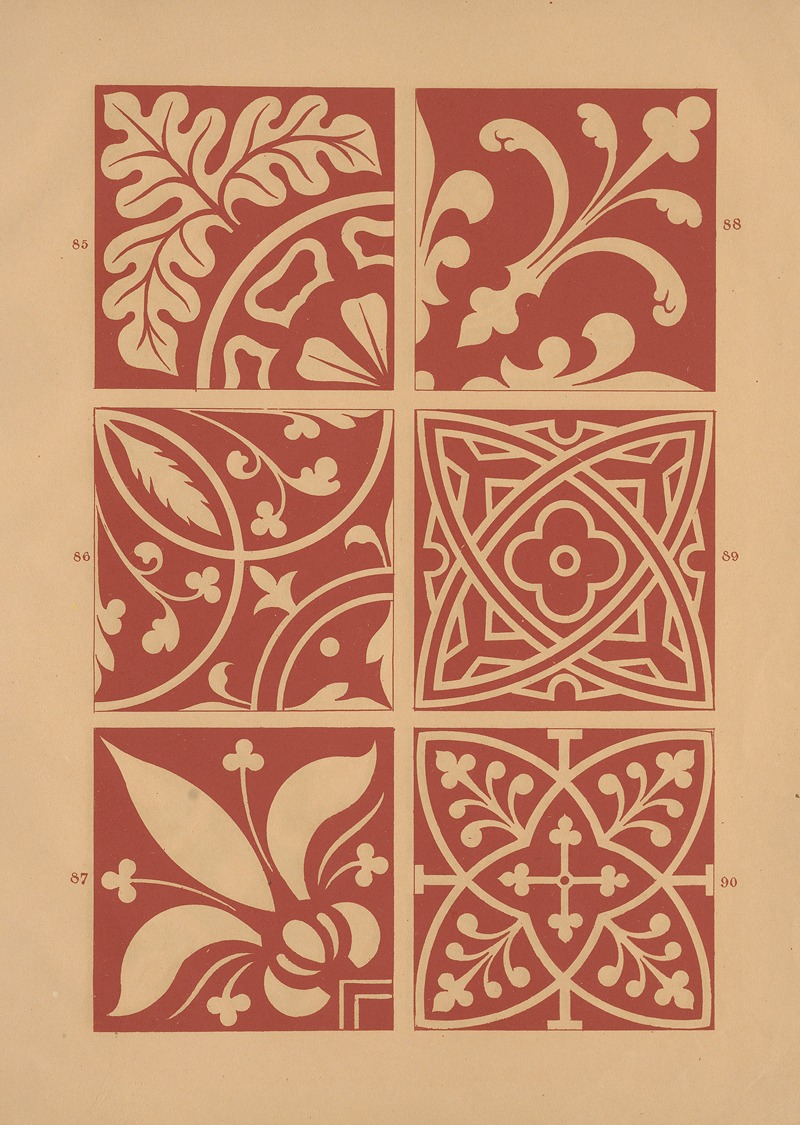 Owen Jones - Examples of encaustic tiles Pl.14