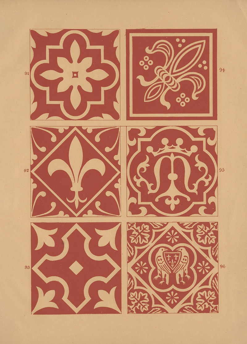 Owen Jones - Examples of encaustic tiles Pl.15