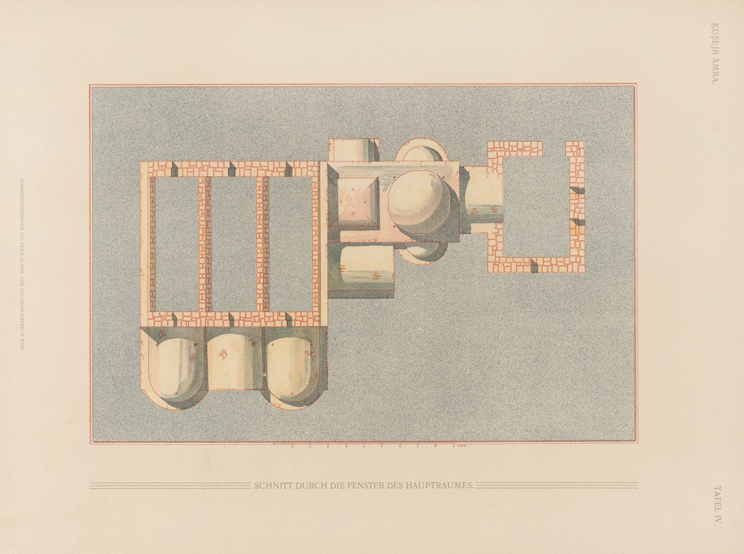 Kaiserliche Akademie der Wissenschaften - Ḳuṣejr ʻAmra; mit einer Karte von Arabia Petraea Pl.04