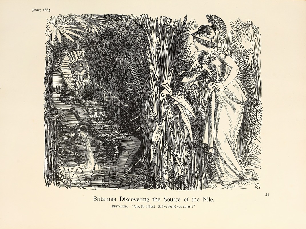 Sir John Tenniel - Britannia Discovering the Source of the Nile