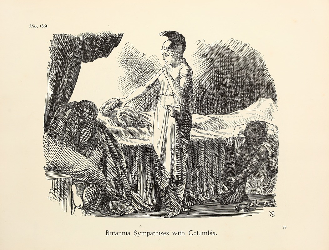 Sir John Tenniel - Britannia Sympathises with Columbia