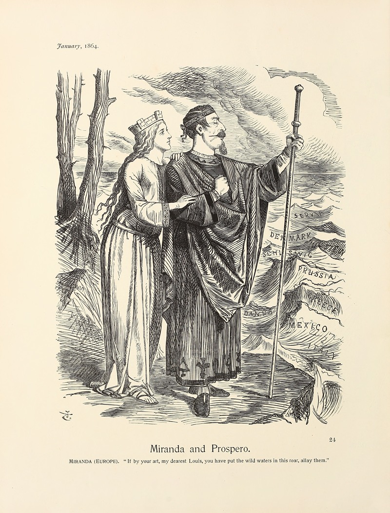 Sir John Tenniel - Miranda and Prospero