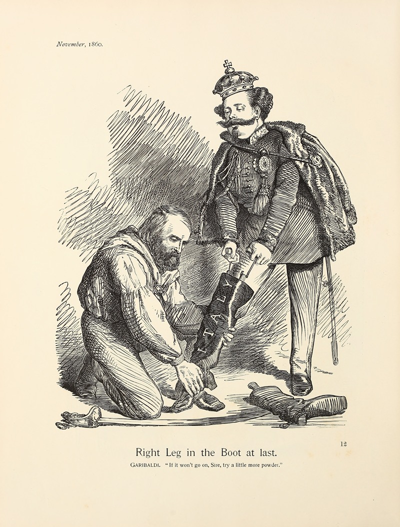 Right leg in the boot at last by Sir John Tenniel - Artvee