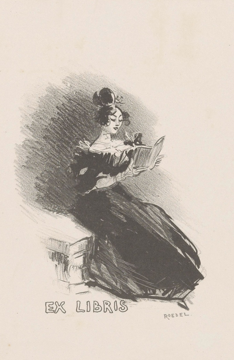 Auguste Roedel - Lezende vrouw