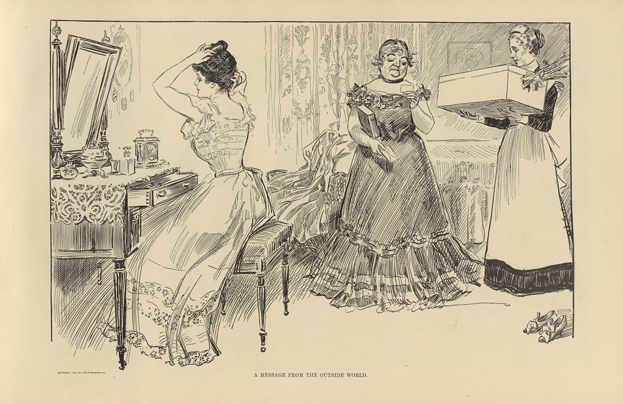 Charles Dana Gibson - A message feom the outside world