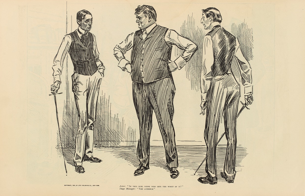 Charles Dana Gibson - Actor; ‘In this duel scene who gets the worst of it’