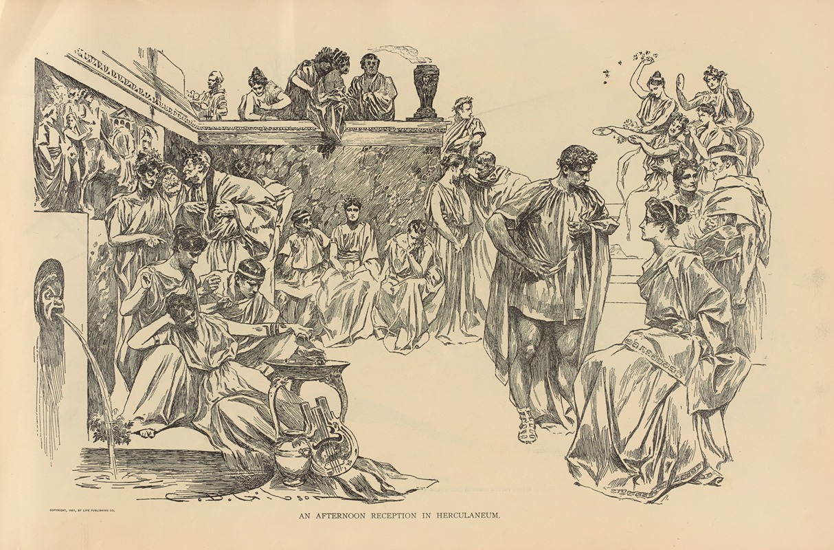 Charles Dana Gibson - An afternoon reception in herculaneum