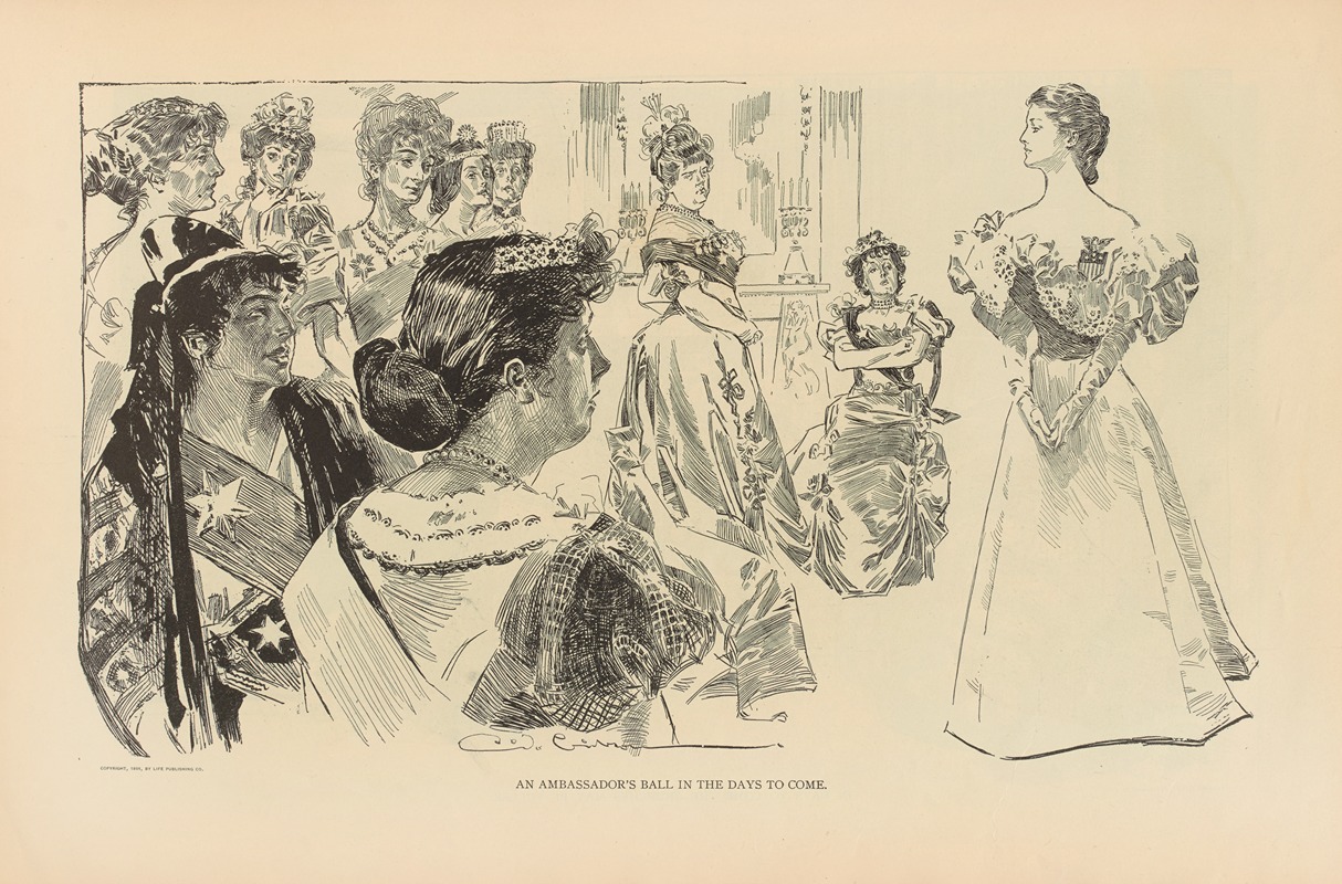 Charles Dana Gibson - An ambassador’s ball in the days to come