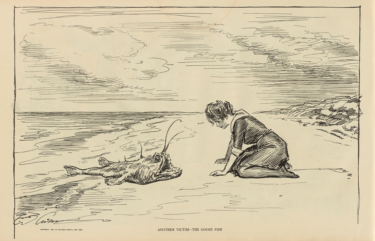 Charles Dana Gibson - Another victim—the goose fish