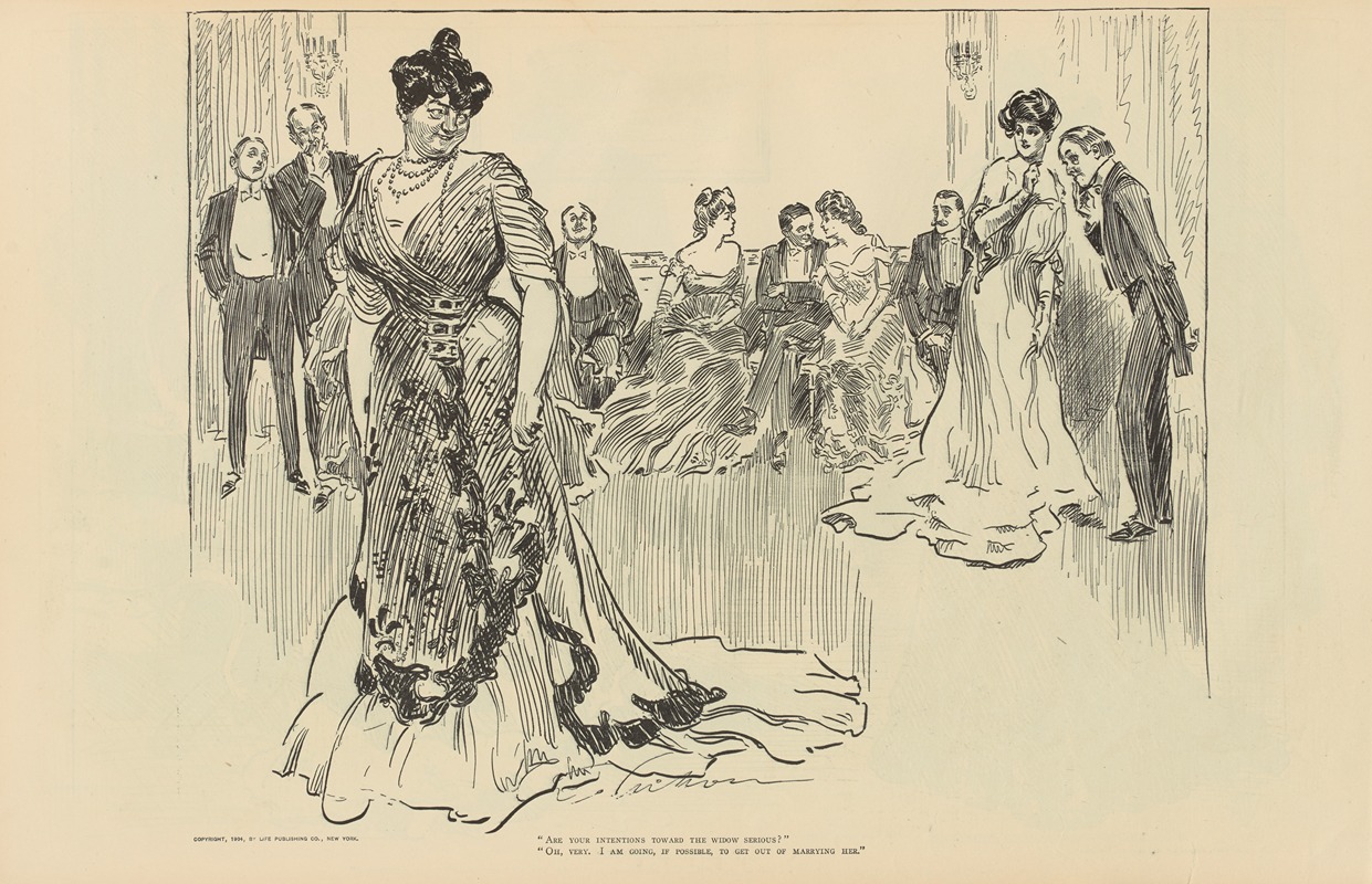 Charles Dana Gibson - ‘Are your intentions toward the widow serious’