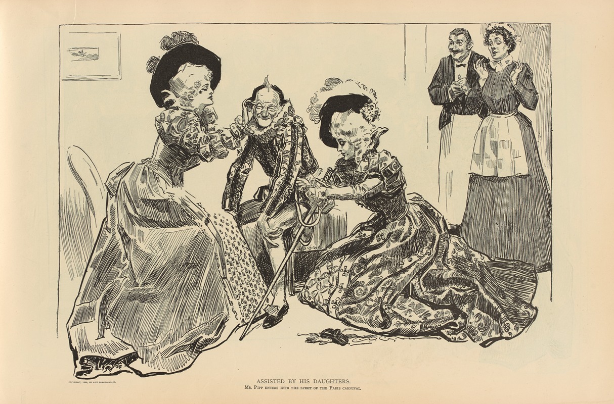 Charles Dana Gibson - Assisted by his daughters