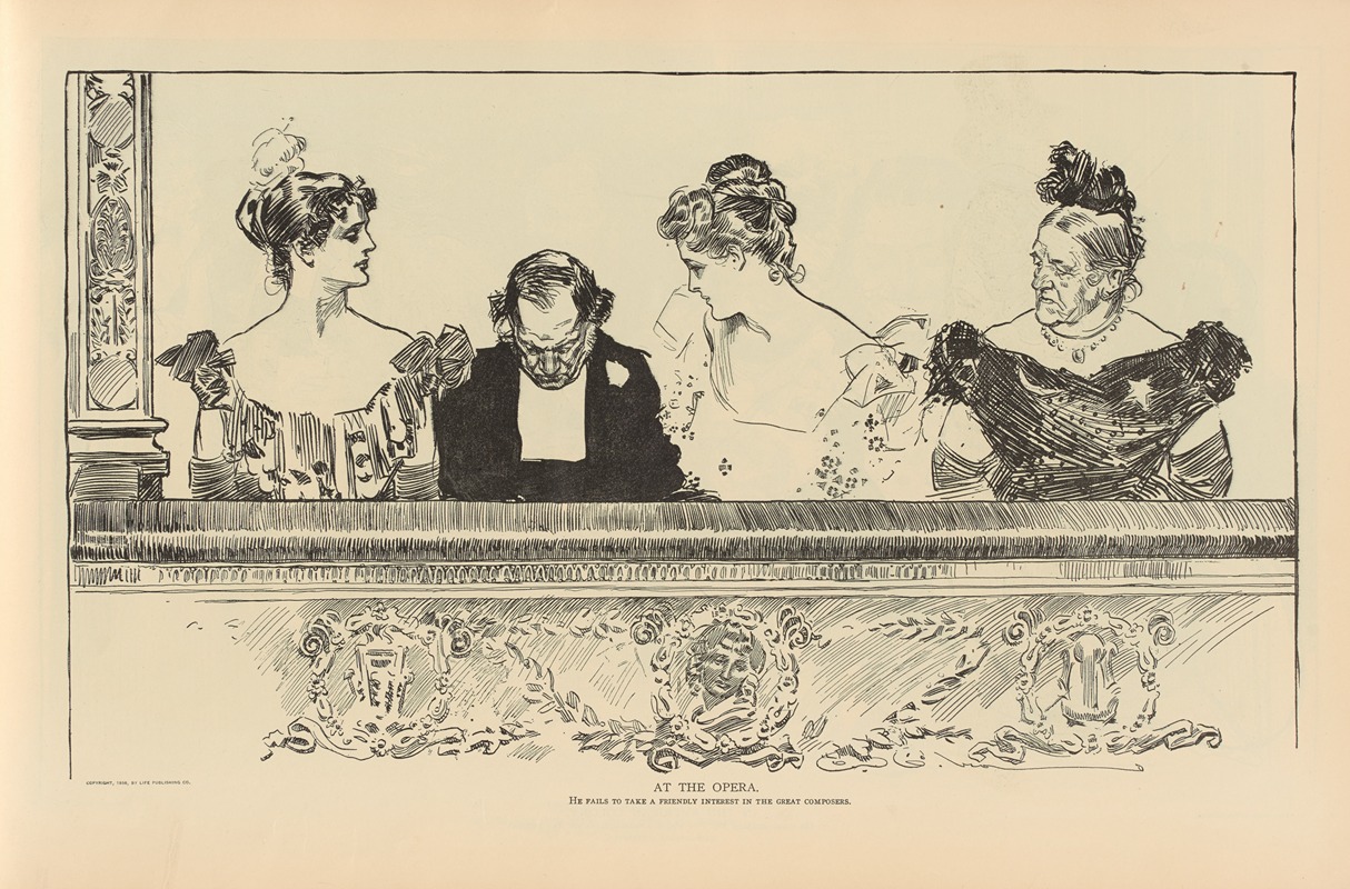 Charles Dana Gibson - At the opera