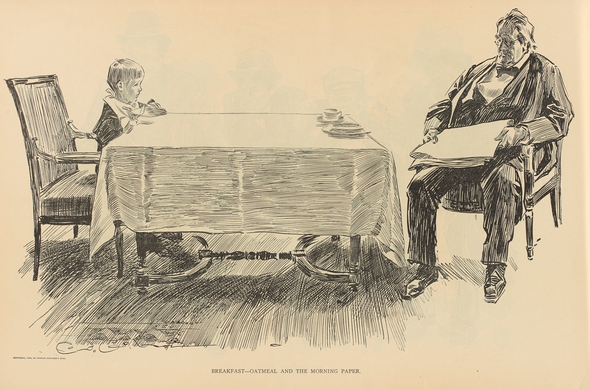 Charles Dana Gibson - Breakfast—oatmeal and the morning paper